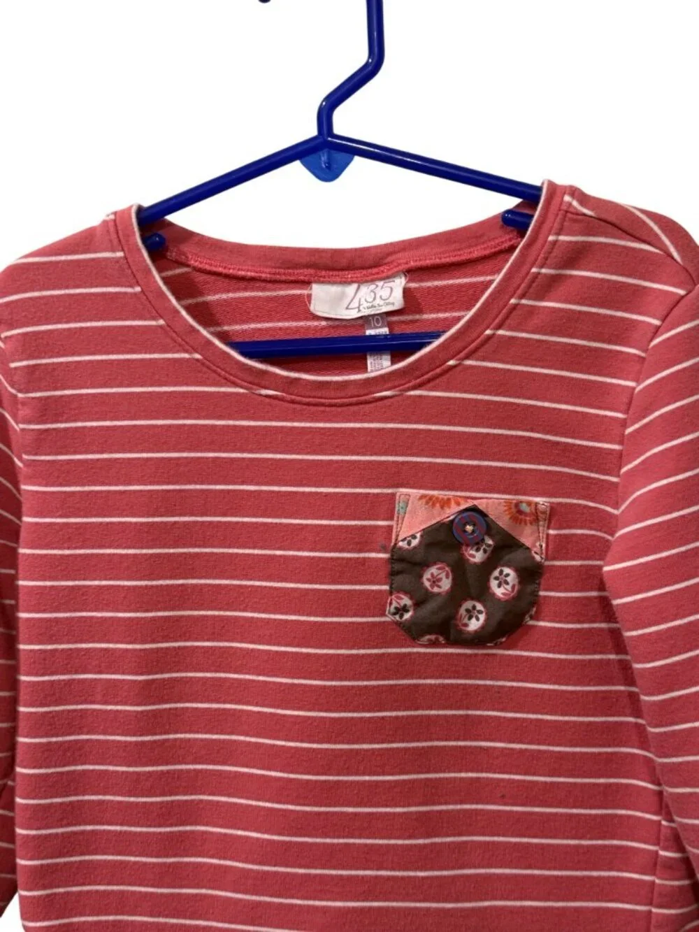 Matilda Jane Girls Striped & Floral Long Sleeve Pocket Dress Size 10